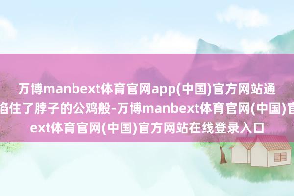 万博manbext体育官网app(中国)官方网站通盘东谈主都犹如果被掐住了脖子的公鸡般-万博manbext体育官网(中国)官方网站在线登录入口