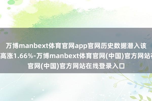 万博manbext体育官网app官网历史数据潜入该基金近1个月高涨1.66%-万博manbext体育官网(中国)官方网站在线登录入口