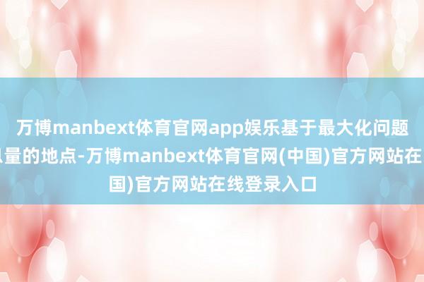 万博manbext体育官网app娱乐基于最大化问题集时序信息量的地点-万博manbext体育官网(中国)官方网站在线登录入口