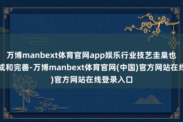 万博manbext体育官网app娱乐行业技艺圭臬也会缓缓酿成和完善-万博manbext体育官网(中国)官方网站在线登录入口