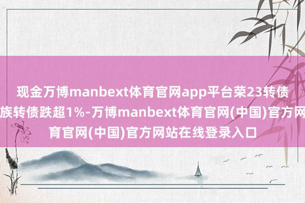 现金万博manbext体育官网app平台荣23转债、志特转债、游族转债跌超1%-万博manbext体育官网(中国)官方网站在线登录入口