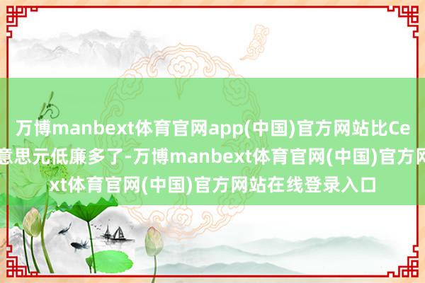 万博manbext体育官网app(中国)官方网站比Celestis的4995好意思元低廉多了-万博manbext体育官网(中国)官方网站在线登录入口