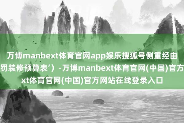 万博manbext体育官网app娱乐搜狐号侧重经由技术(比如‘3步责罚装修预算表’)-万博manbext体育官网(中国)官方网站在线登录入口